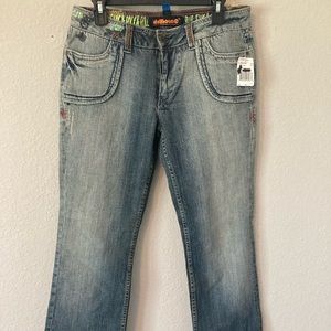 Vintage Dollhouse Jeans Tornado Wash New Dead Stock Women’s Size 11 Flare Leg